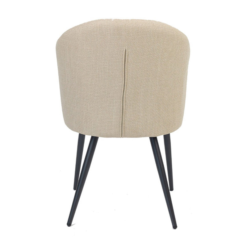Flick Upholstered Dining Chair - Beige/Black