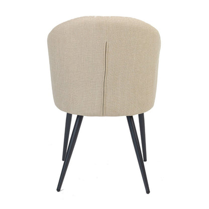 Flick Upholstered Dining Chair - Beige/Black