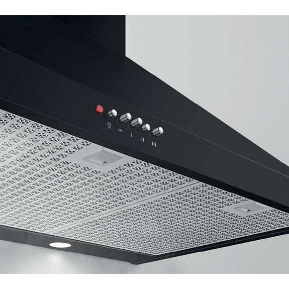 FISHERPAYKEL CANOPY WALL RANGEHOOD BLACK 90cm