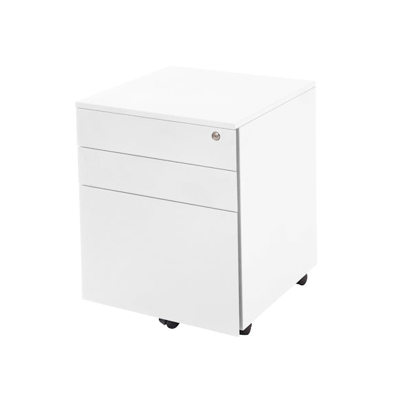 Go Mobile 3 Drawer Filing Cabinet - White