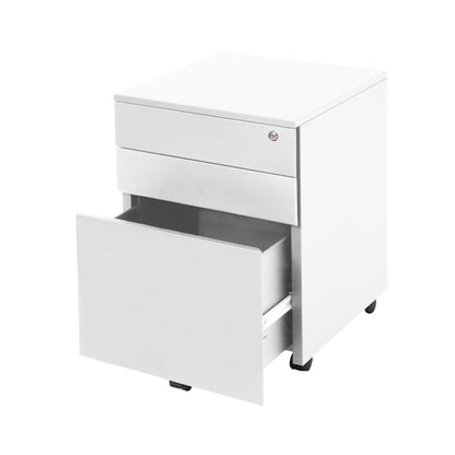 Go Mobile 3 Drawer Filing Cabinet - White
