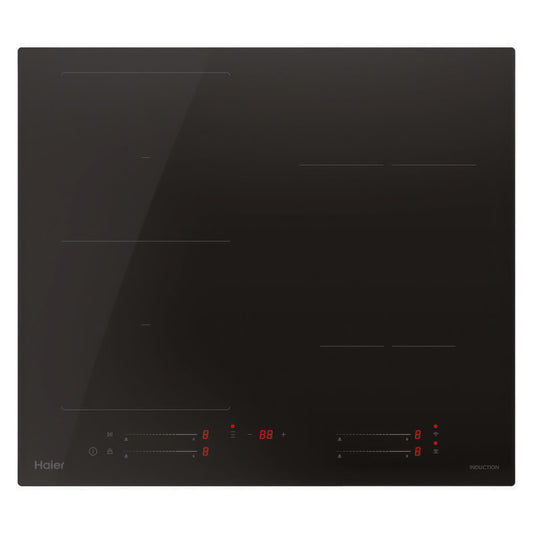 Haier 60cm 4 Zone Induction Cooktop -  Flexi Zone - Black Glass (500 Series)