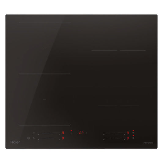 Haier 60cm 4 Zone Induction Cooktop with Low Current - Black Glass (500 Series)