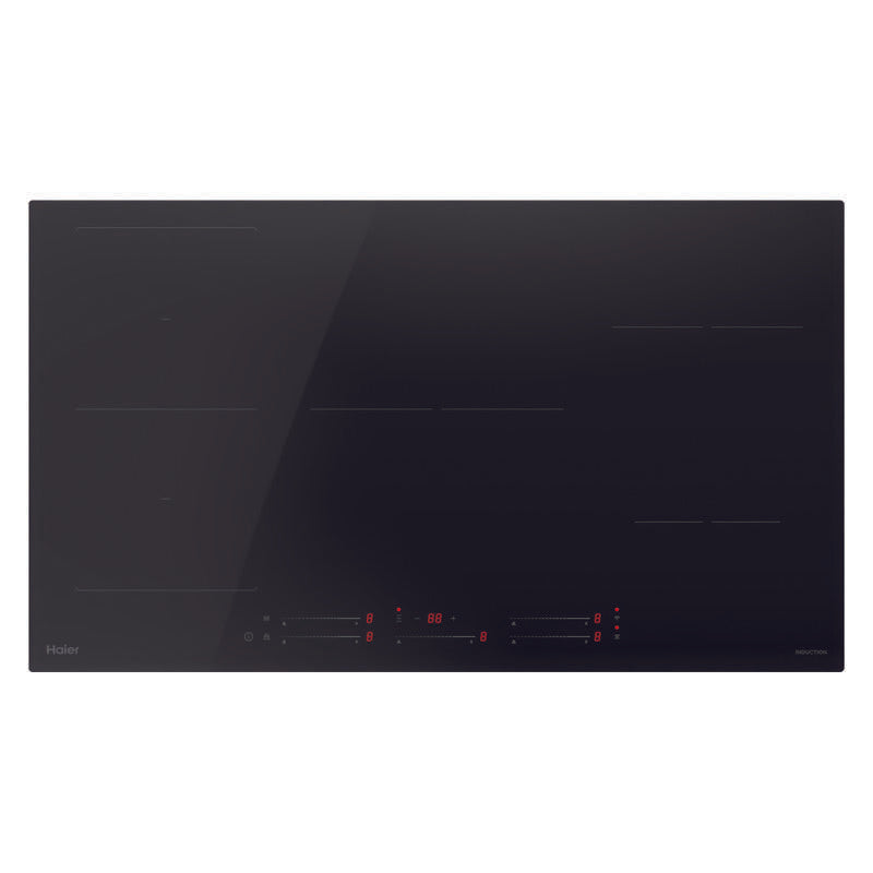 Haier 90cm 500 Series Induction Cooktop 5 Zone Flexi Zone - Black Glass