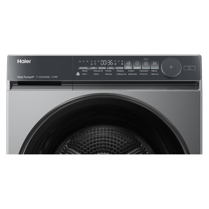 Haier 8kg Heat Pump Condenser Dryer - Dark (500 Series)