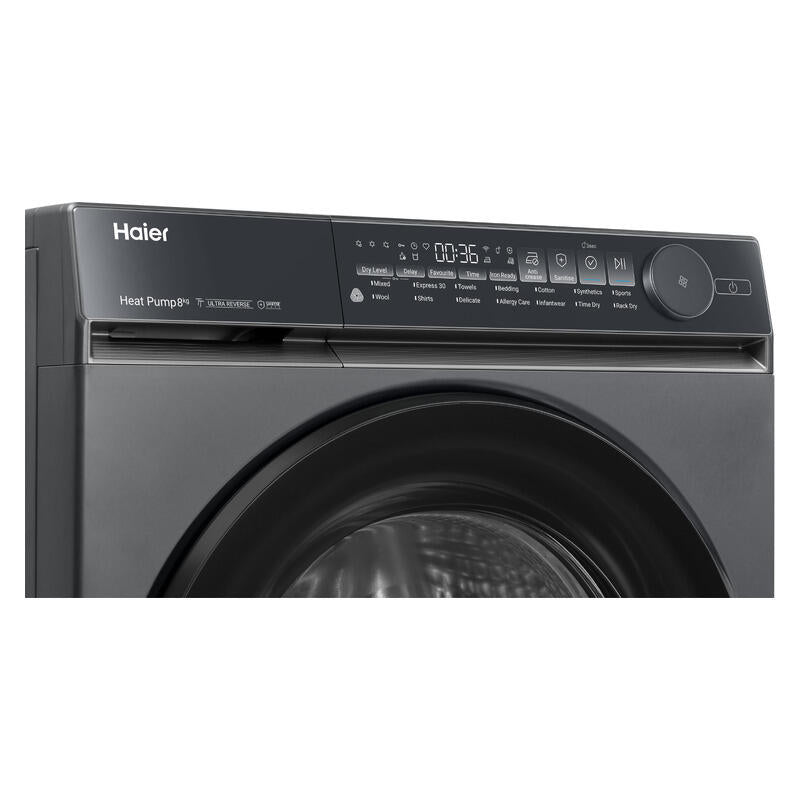 Haier 8kg Heat Pump Condenser Dryer - Dark (500 Series)