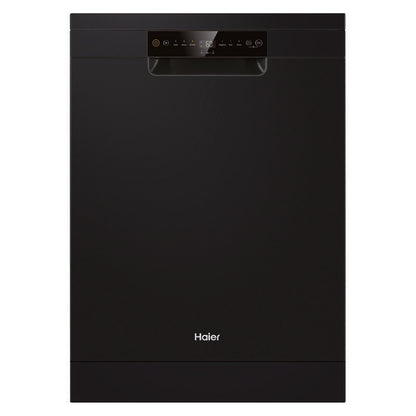 Haier 13 Place Setting Freestanding Dishwasher - Hygiene - Black (300 Series)