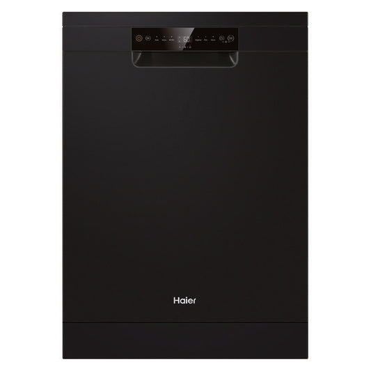 Haier 13 Place Setting Freestanding Dishwasher - Hygiene - Black (300 Series)