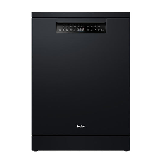 Haier 60cm Freestanding Dishwasher with Steam - Black