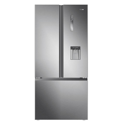 Haier 489 Litre French Door Refrigerator - Brushed Silver