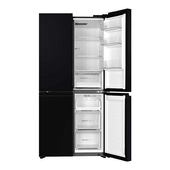 Haier 463 Litre Quad Door Refrigerator - Black Stainless Steel