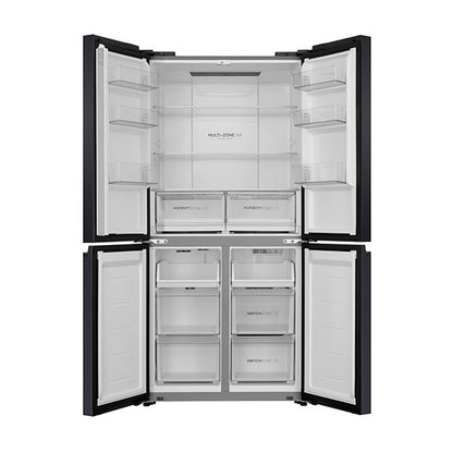 Haier 463 Litre Quad Door Refrigerator - Black Stainless Steel
