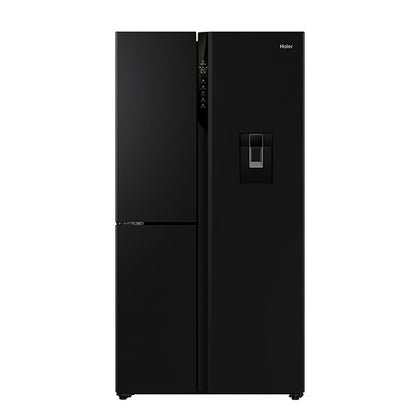 Haier 574 Litre S+ 3 Door Refrigerator Freezer with Water Dispenser - Black