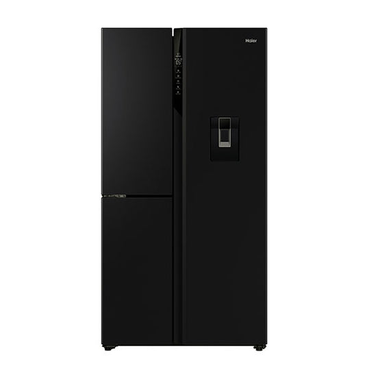 Haier 574 Litre S+ 3 Door Refrigerator Freezer with Water Dispenser - Black
