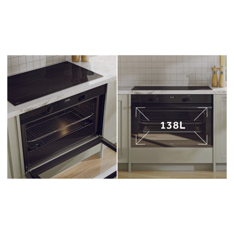 Haier 300 Series Built In Oven with 11 Functions - Black
