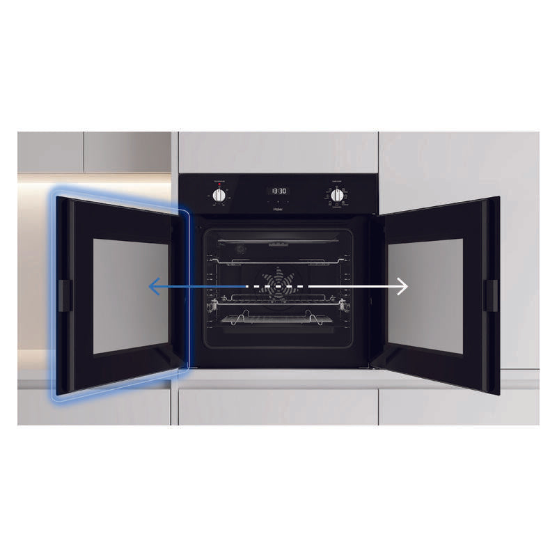 Haier 60cm 300 Series Built-In Oven - Black