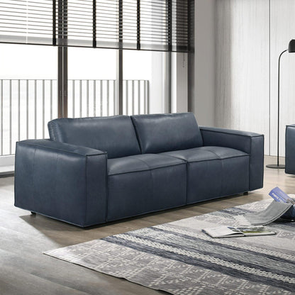 Havana 3+2 Leather Suite - Blue