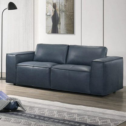 Havana 3+2 Leather Suite - Blue