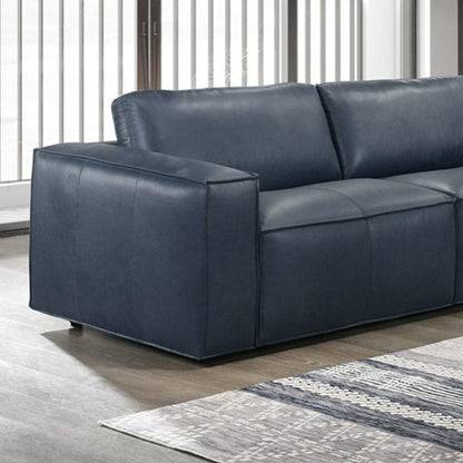 Havana 3+2 Leather Suite - Blue