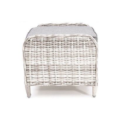 Hawaii Outdoor Ottoman - Zen White/Grey