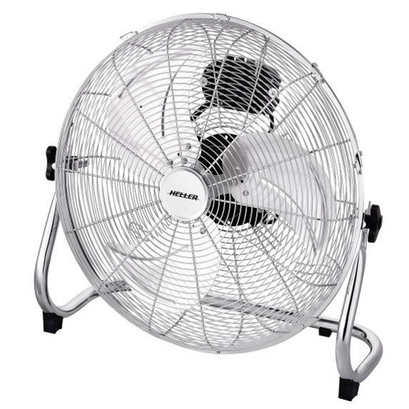 Heller 45cm High Velocity Floor Fan - Chrome