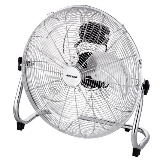 Heller 45cm High Velocity Floor Fan - Chrome