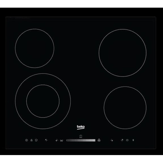 Beko 60cm Black Ceramic Glass Electric Cooktop
