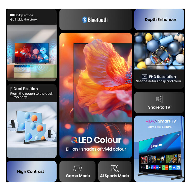 Hisense 32" Q6QAU Smart FHD QLED TV (2025)
