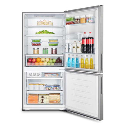 Hisense 482 Litre PureFlat Bottom Mount Refrigerator - Stainless Steel
