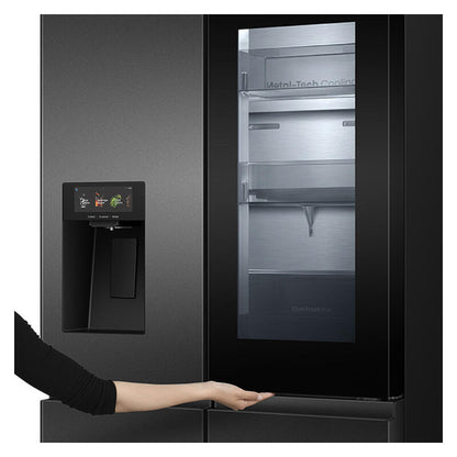 Hisense 615L Quad Door Fridge Freezer with Ice & Water Dispenser - Dark Stainless Steel (PureView)