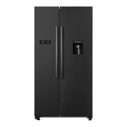 Hisense 578 Litre Side by Side Refrigerator - Black Steel
