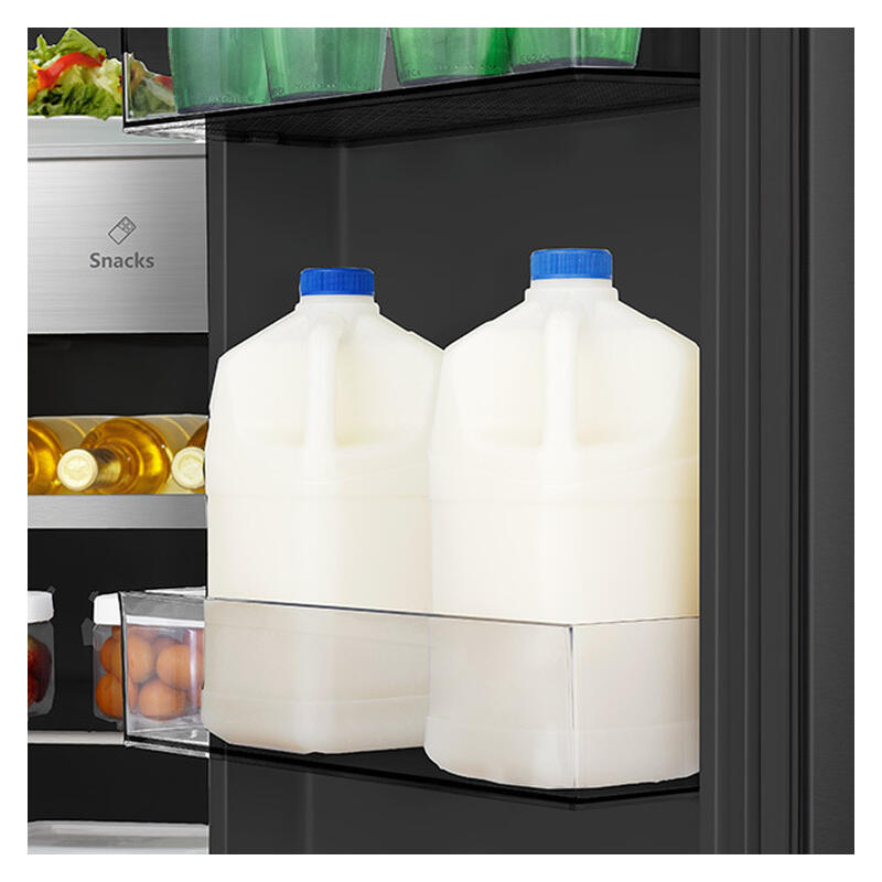Hisense 614L PureFlat Eclipse Side-by-Side Fridge Freezer with Ice & Water Dispenser - Black