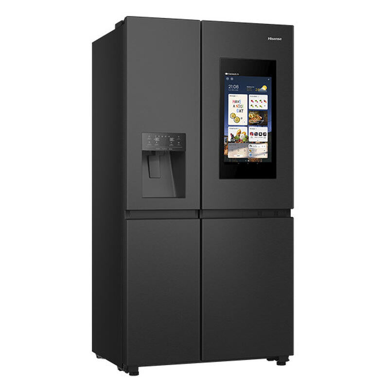 Hisense 614L PureFlat Eclipse Side-by-Side Fridge Freezer with Ice & Water Dispenser - Black