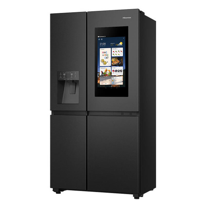 Hisense 614L PureFlat Eclipse Side-by-Side Fridge Freezer with Ice & Water Dispenser - Black