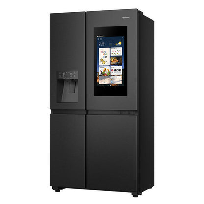 Hisense 614L PureFlat Eclipse Side-by-Side Fridge Freezer with Ice & Water Dispenser - Black
