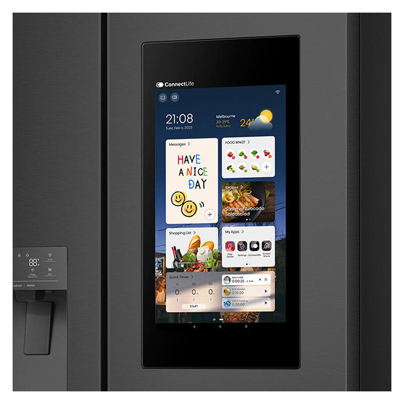 Hisense 614L PureFlat Eclipse Side-by-Side Fridge Freezer with Ice & Water Dispenser - Black