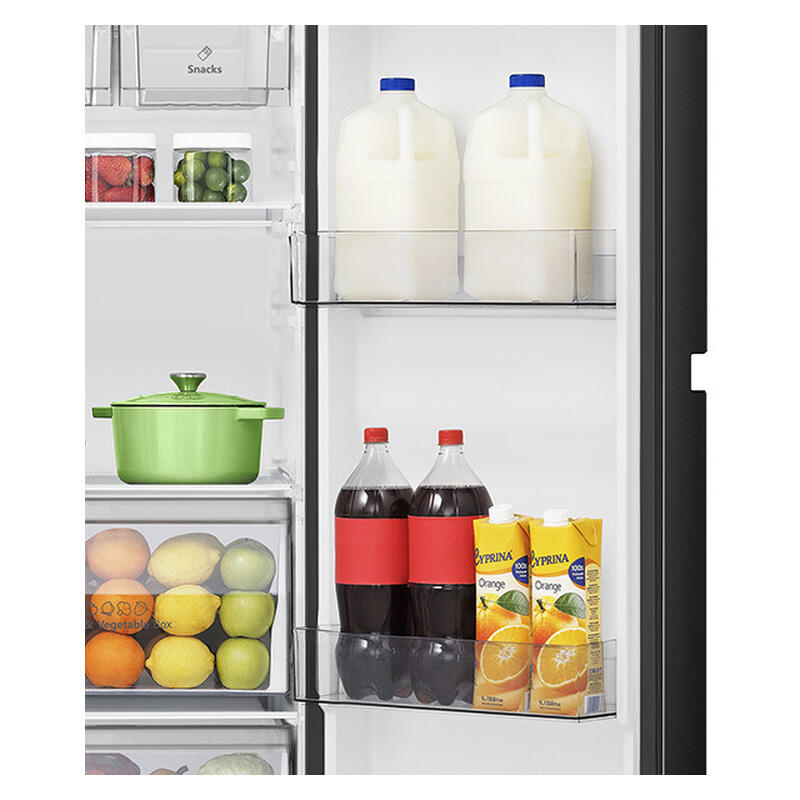 Hisense 632L Side-by-Side Fridge Freezer with Ice & Water Dispenser - Black