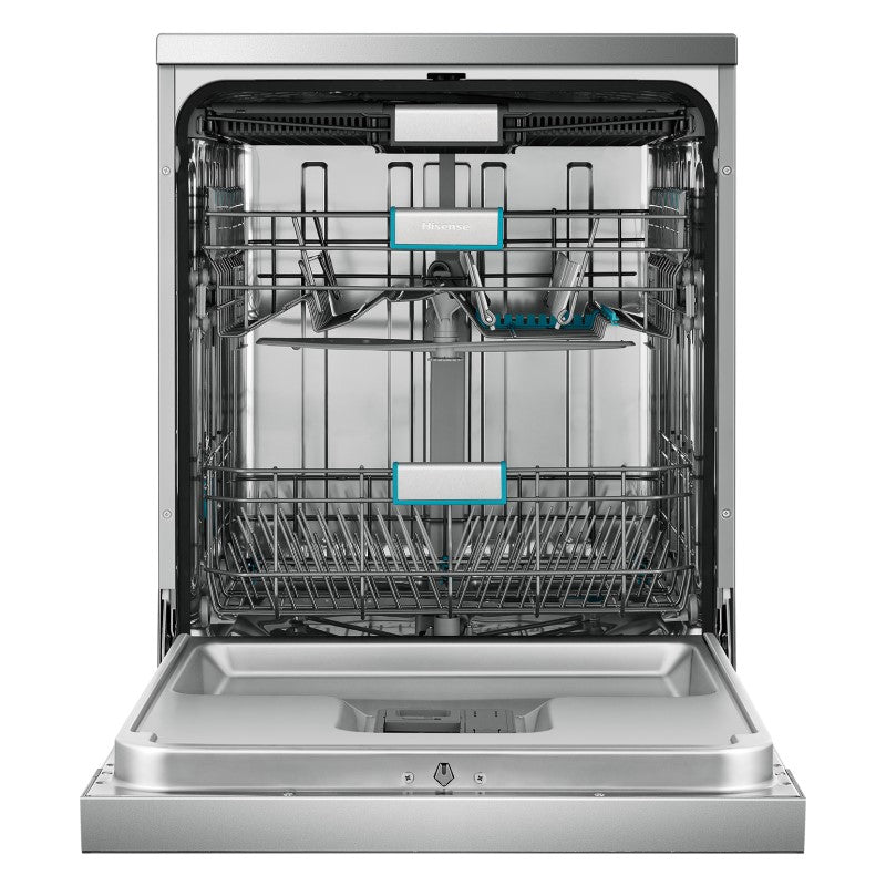 Hisense 60cm Freestanding Dishwasher with WiFi and Corner Wash - Stainless Steel