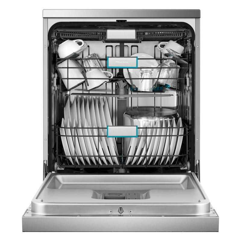Hisense 60cm Freestanding Dishwasher with WiFi and Corner Wash - Stainless Steel