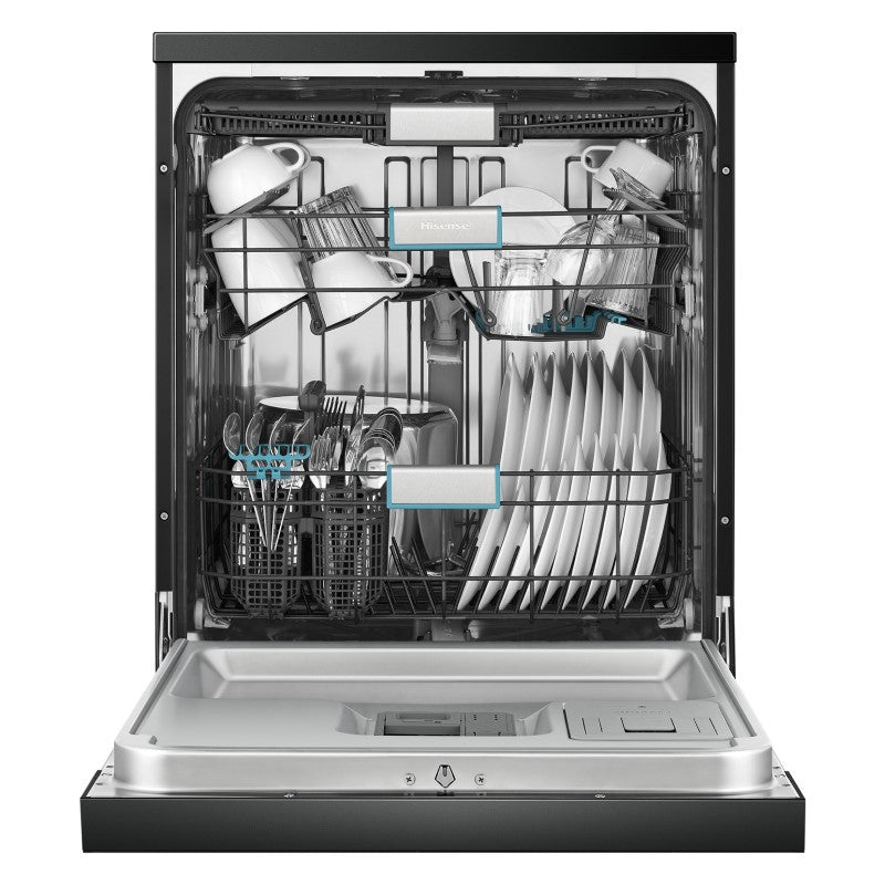 Hisense 60cm Freestanding Dishwasher with WIFI and Corner Wash - Dark Stainless Steel