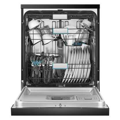Hisense 60cm Freestanding Dishwasher with WIFI and Corner Wash - Dark Stainless Steel