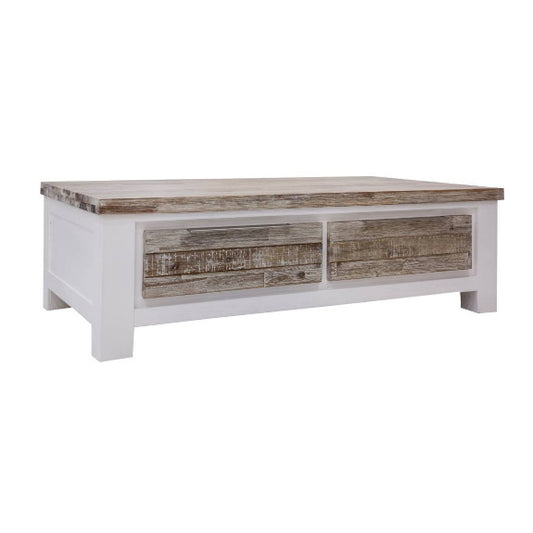 Homestead 2 Drawer Coffee Table - White/Wood