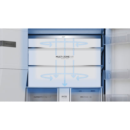 Haier 601L Quad Door Refrigerator Plumbed Ice & water