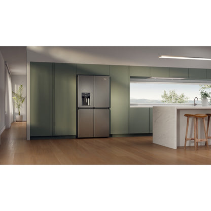 Haier 601L Quad Door Refrigerator Plumbed Ice & water
