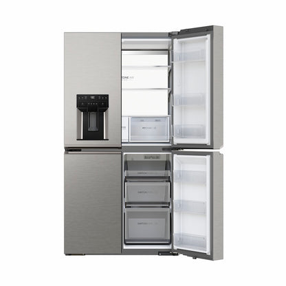 Haier 601L Quad Door Refrigerator Plumbed Ice & water