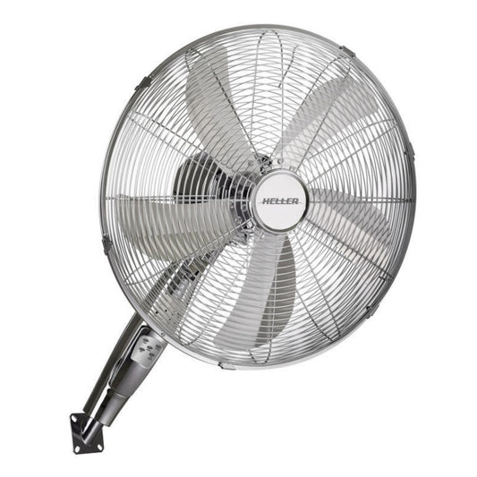 Heller Wall Fan with Remote - Chrome