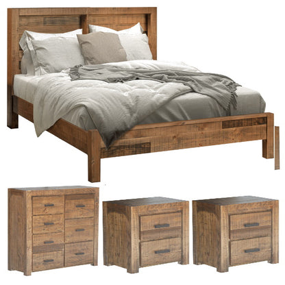 Hugo 4 Piece King Bedroom Suite - Rustic