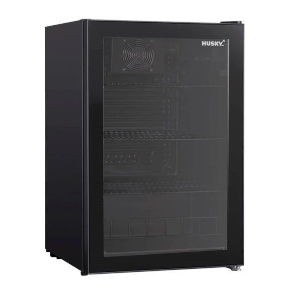 Husky 130L Glass Door Undercounter Bar Fridge