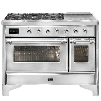 ILVE Majestic 120cm 5 Burner Freestanding Cooker - Stainless Steel/Chrome