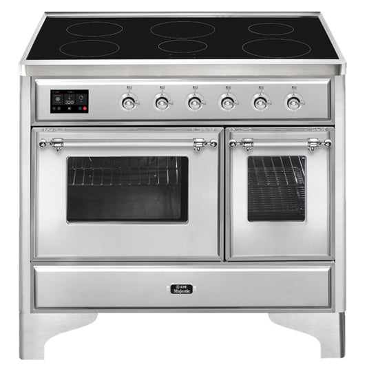 Ilve Majestic 100cm 6 Zone Induction Freestanding Cooker - Stainless Steel/Chrome